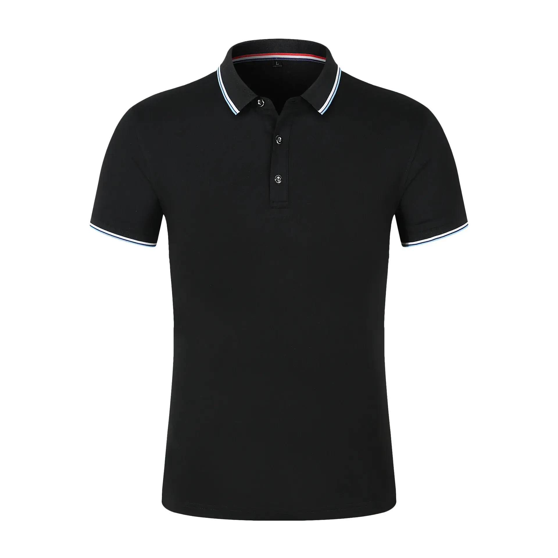 Men Women Black Polo Shirt with Orange Pants Set - Image 4
