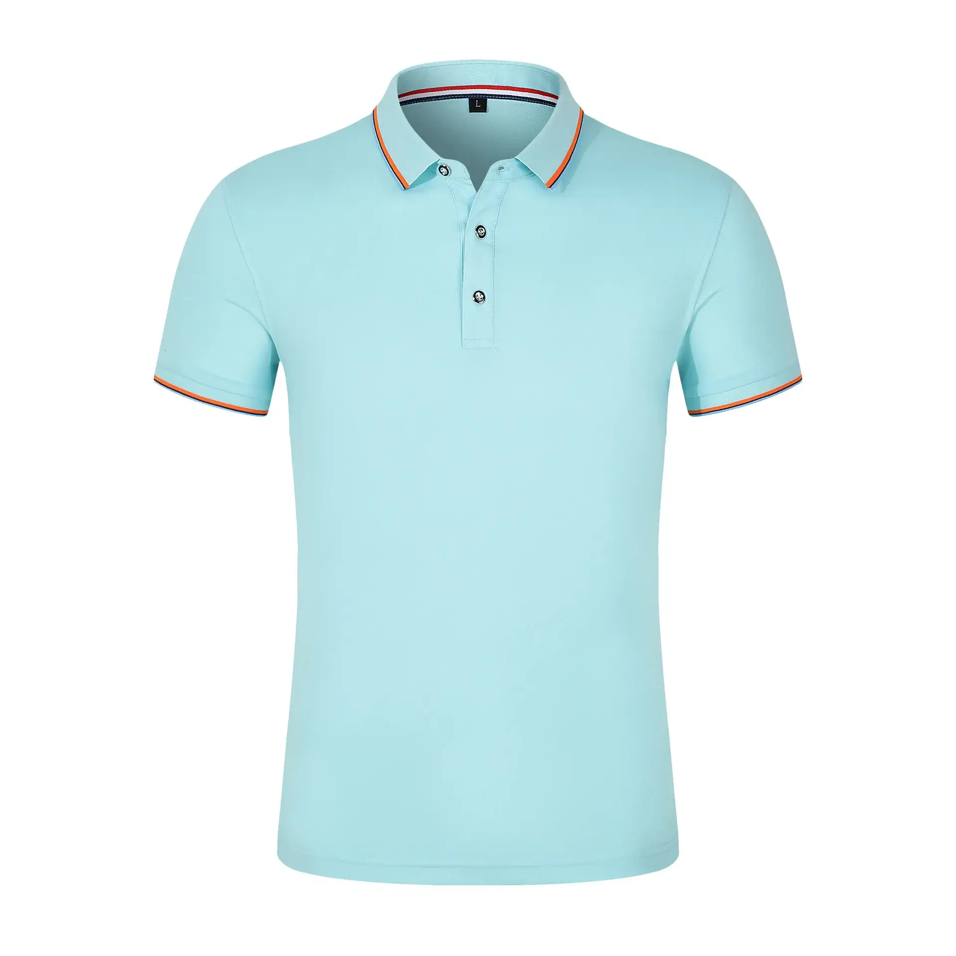Men Women Black Polo Shirt with Orange Pants Set - Image 5