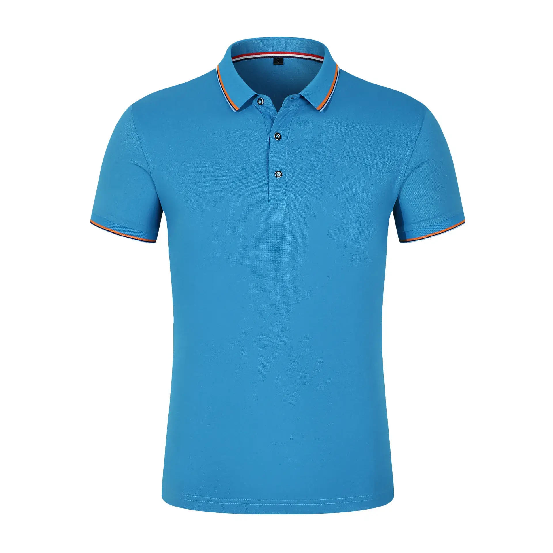 Men Women Black Polo Shirt with Orange Pants Set - Image 6