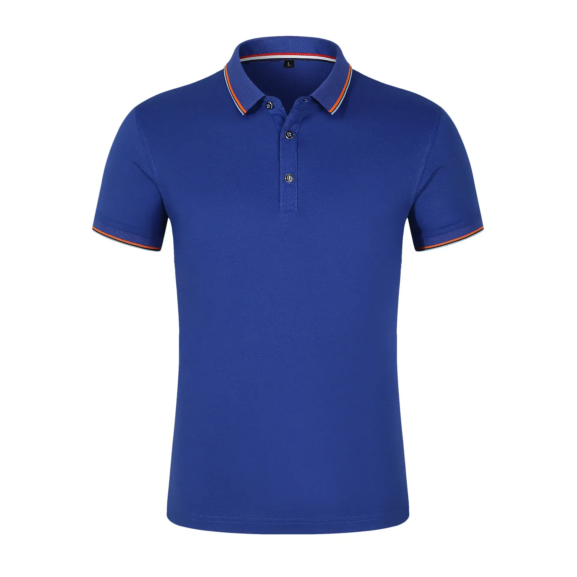 Men Women Black Polo Shirt with Orange Pants Set - Image 9