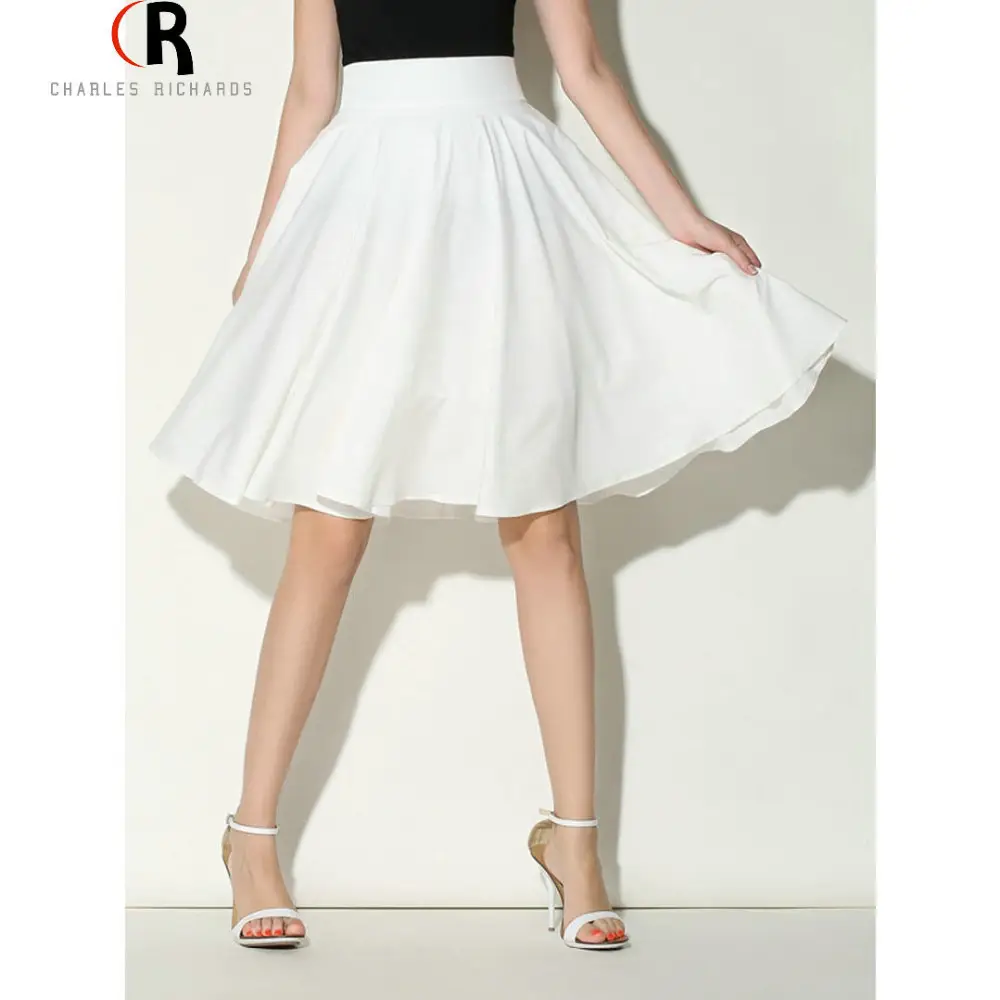 Pink High Waist Ski Retro Mid-Length Skirt - Image 20