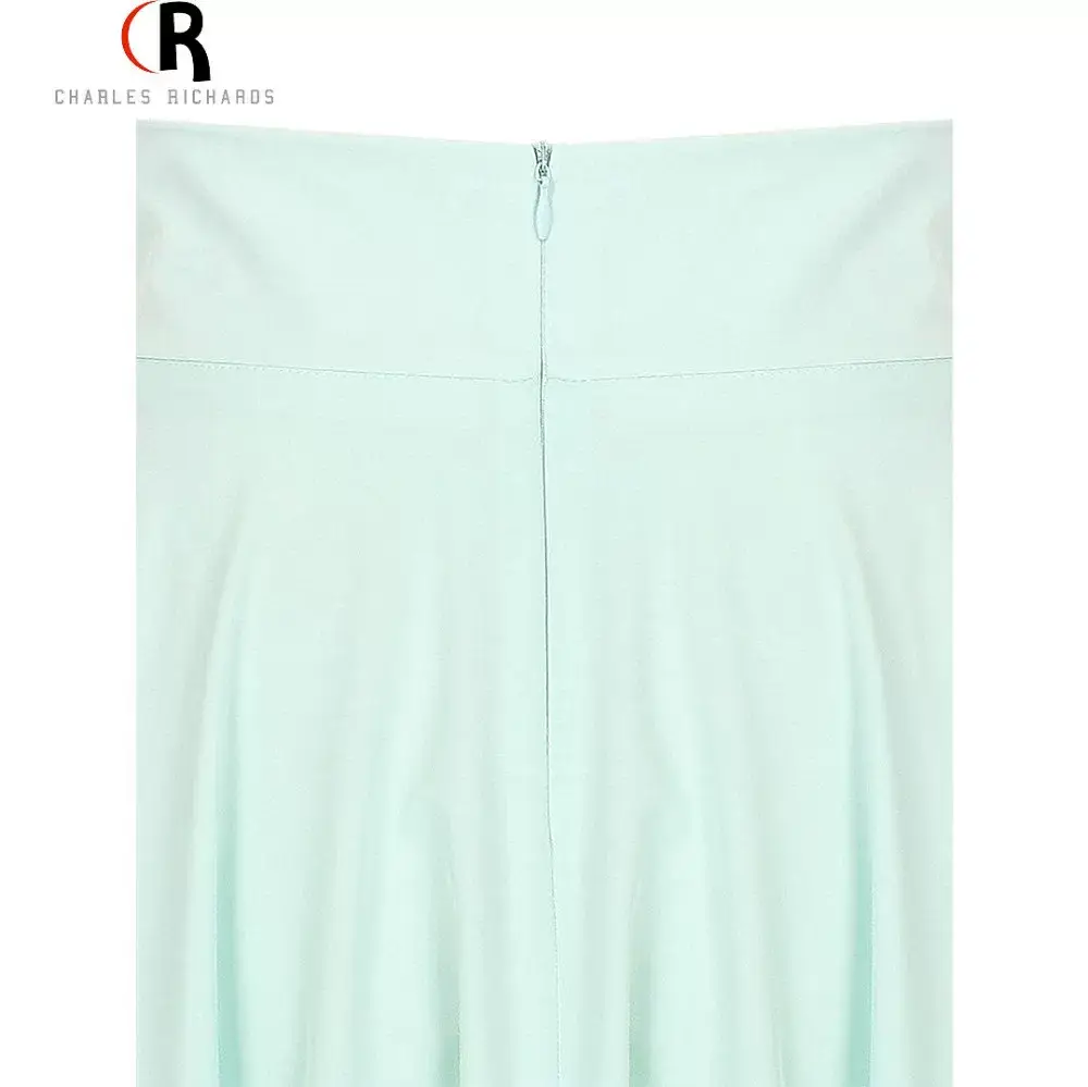 Pink High Waist Ski Retro Mid-Length Skirt — feature 10