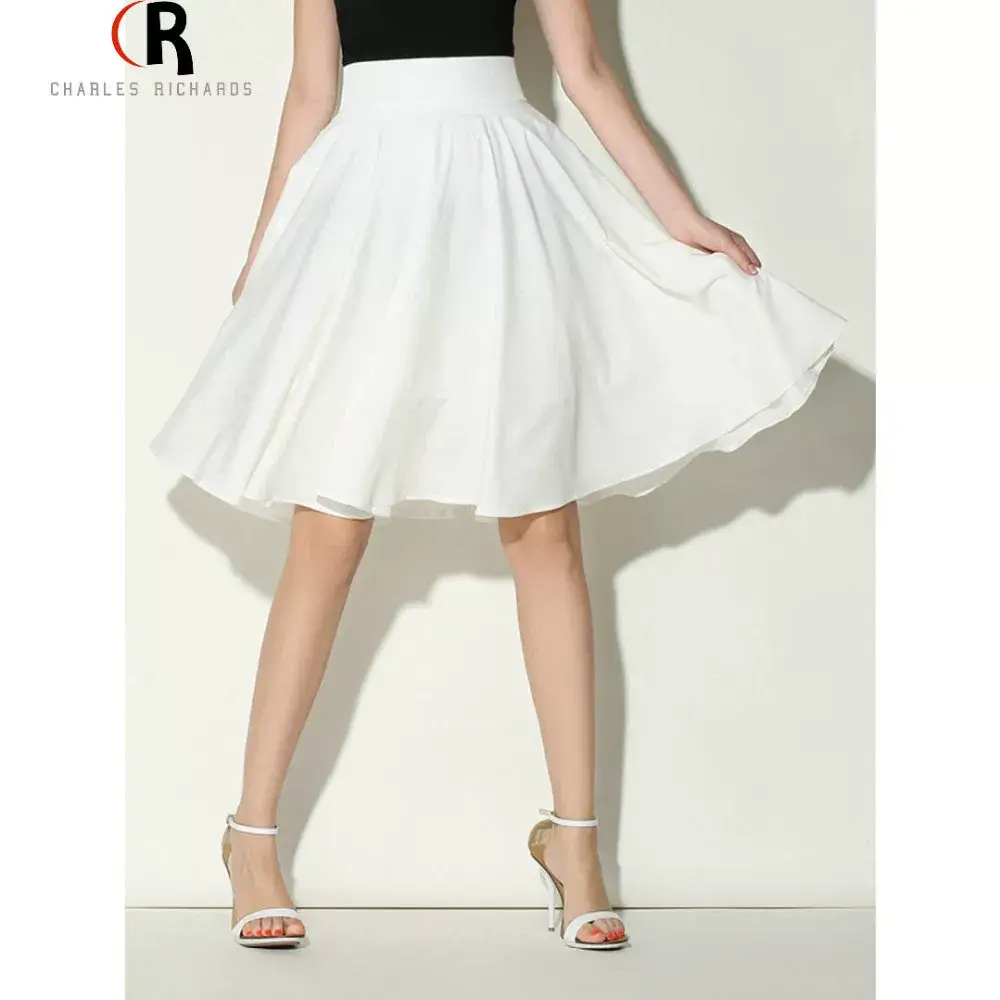 Pink High Waist Ski Retro Mid-Length Skirt — feature 24