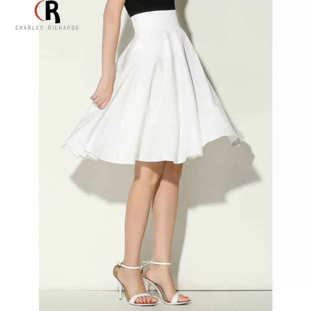 Pink High Waist Ski Retro Mid-Length Skirt — feature 25