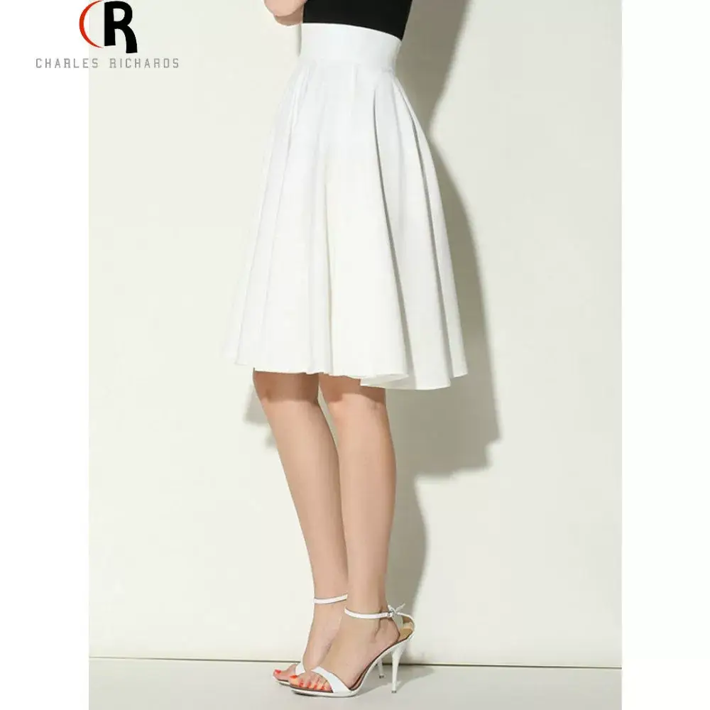 Pink High Waist Ski Retro Mid-Length Skirt — feature 27