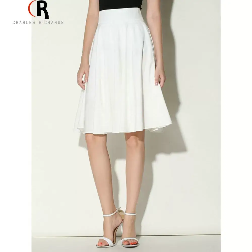Pink High Waist Ski Retro Mid-Length Skirt — feature 28
