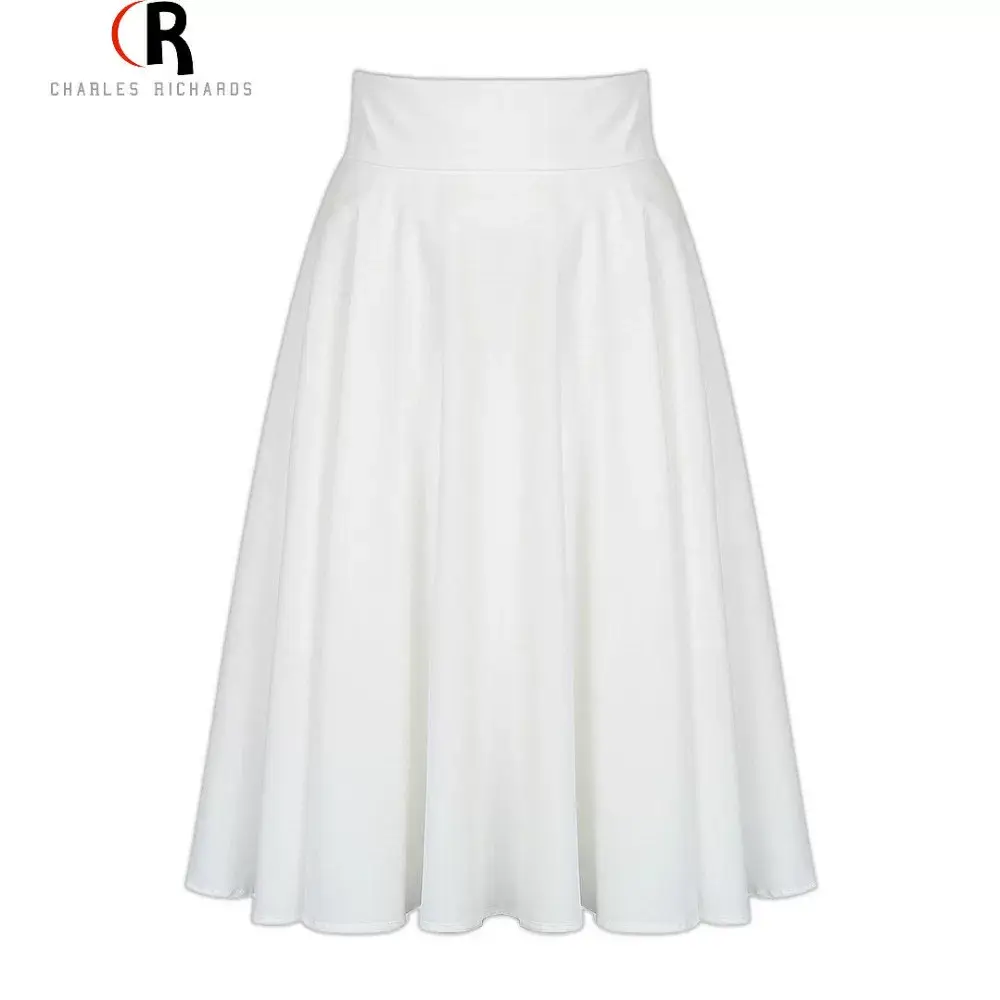 Pink High Waist Ski Retro Mid-Length Skirt — feature 30