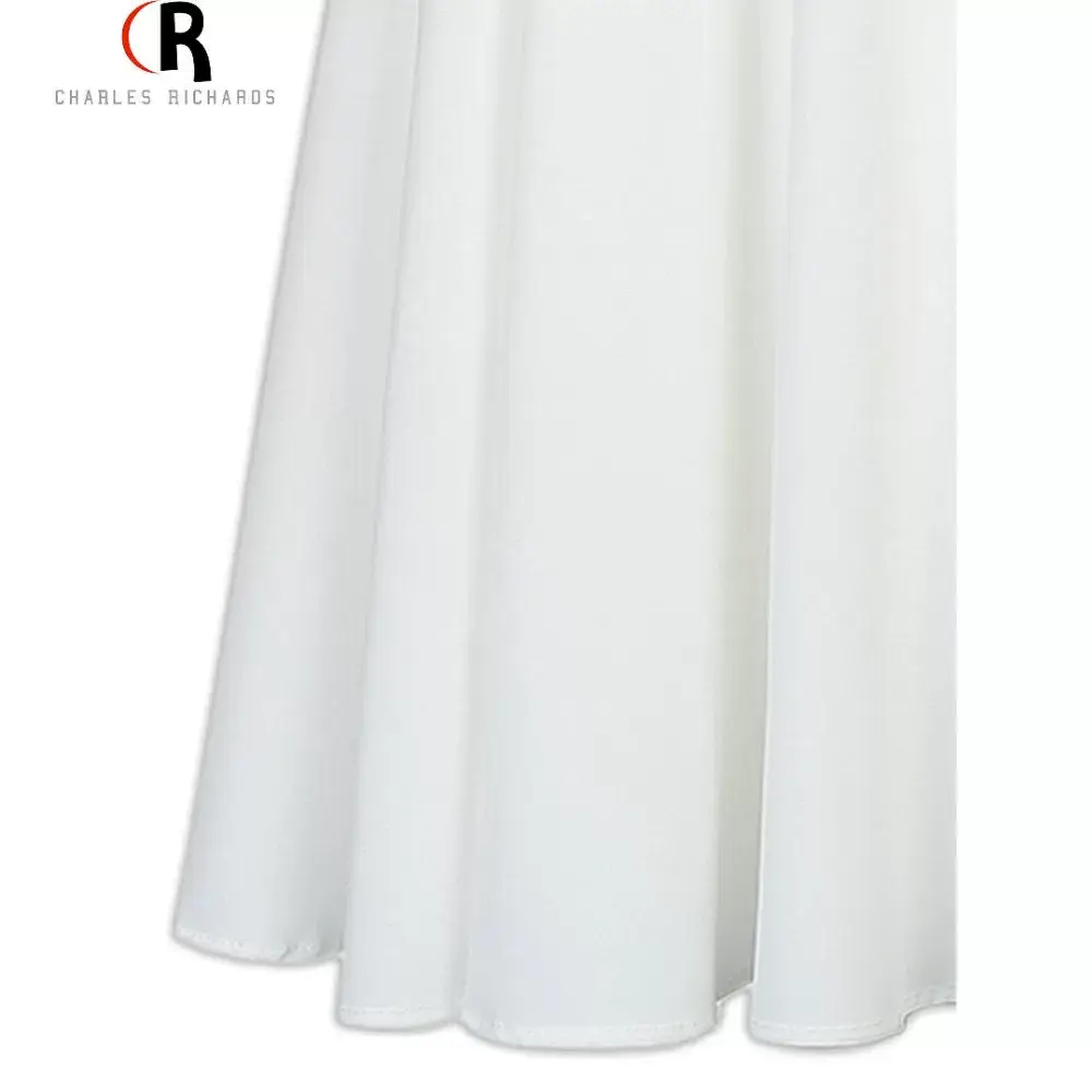 Pink High Waist Ski Retro Mid-Length Skirt — feature 34