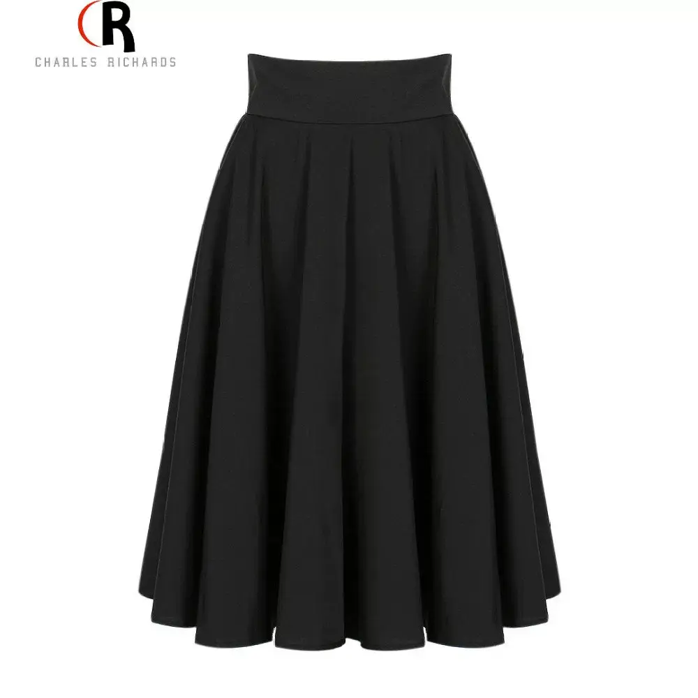 Pink High Waist Ski Retro Mid-Length Skirt — feature 40