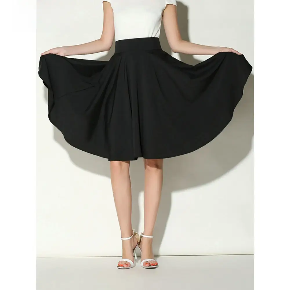 Pink High Waist Ski Retro Mid-Length Skirt - Image 6