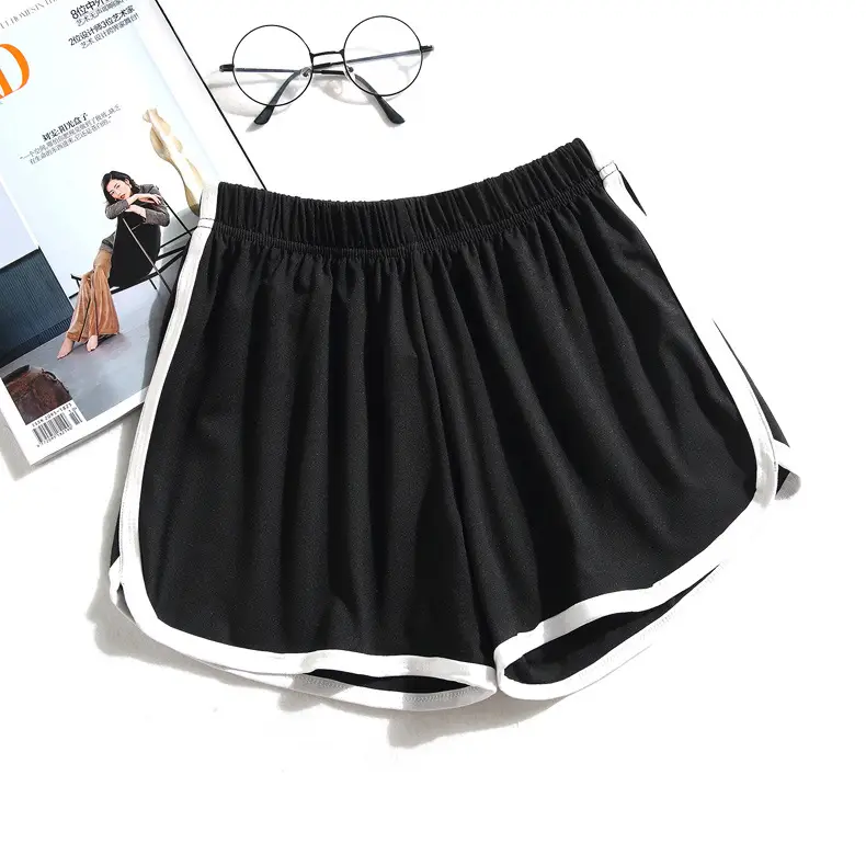 Women's Black Casual Shorts with White Trim 2021 — feature 32