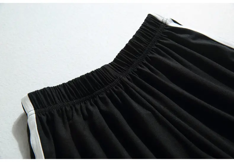Women's Black Casual Shorts with White Trim 2021 — feature 33