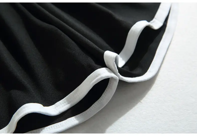 Women's Black Casual Shorts with White Trim 2021 — feature 34