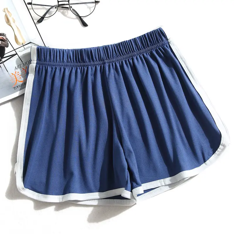 Women's Black Casual Shorts with White Trim 2021 - Image 7