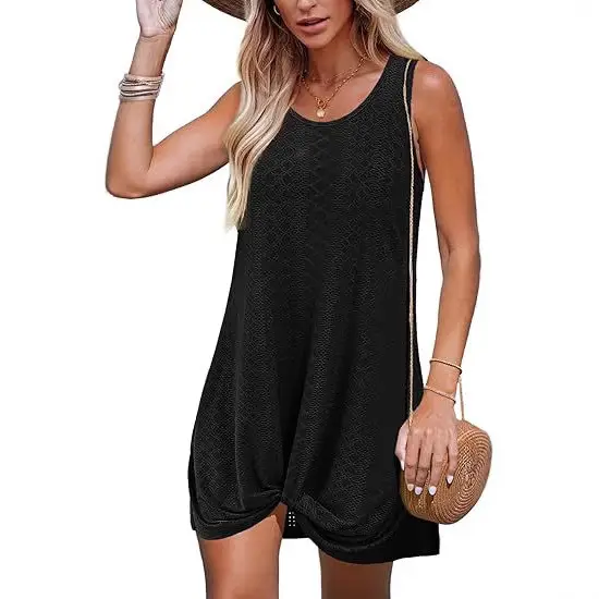 Women White Twisted Beach Kimono Dress