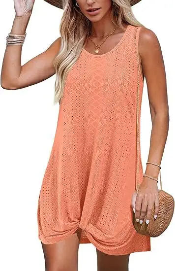 Women White Twisted Beach Kimono Dress