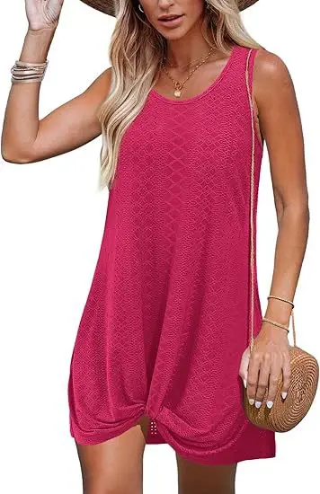 Women White Twisted Beach Kimono Dress
