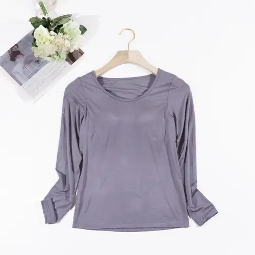 Women Long Sleeve Soft Satin Top Mint Green