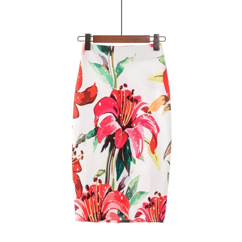 Digital Print Hip Hug Women Skirt Pink Leopard Print — feature 22