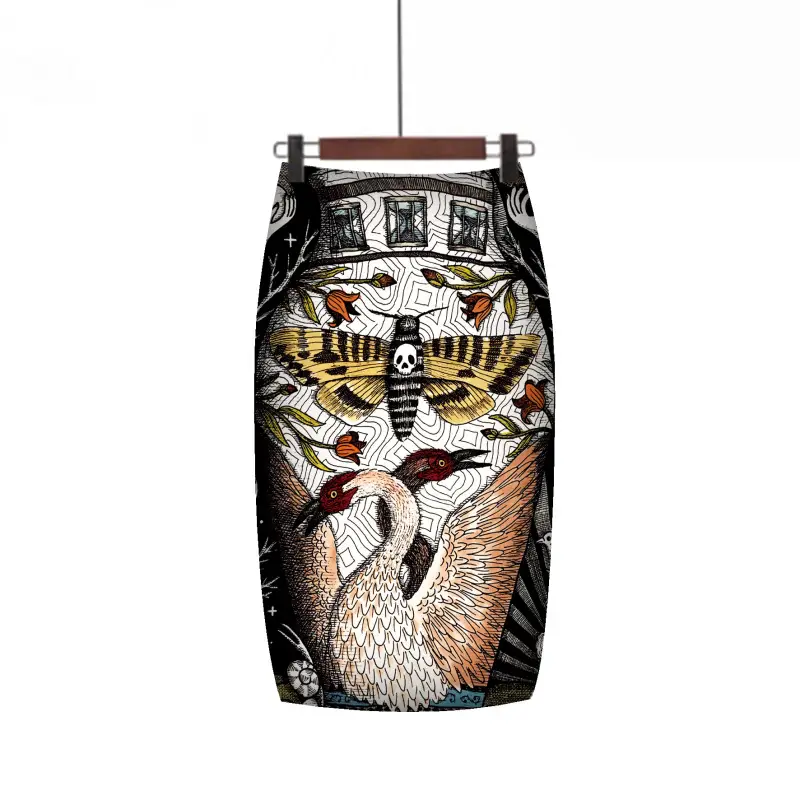 Digital Print Hip Hug Women Skirt Pink Leopard Print — feature 25