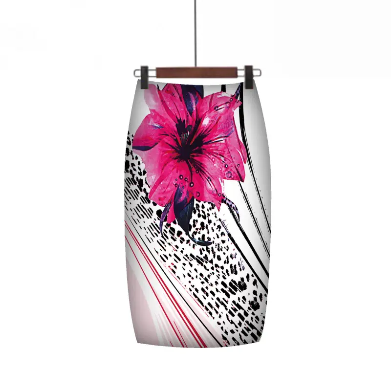 Digital Print Hip Hug Women Skirt Pink Leopard Print - Image 11
