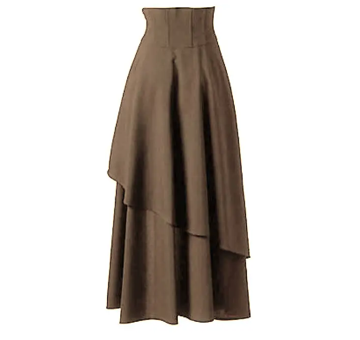 Gothic Strap Long Dress Brown Lolita Style — feature 9