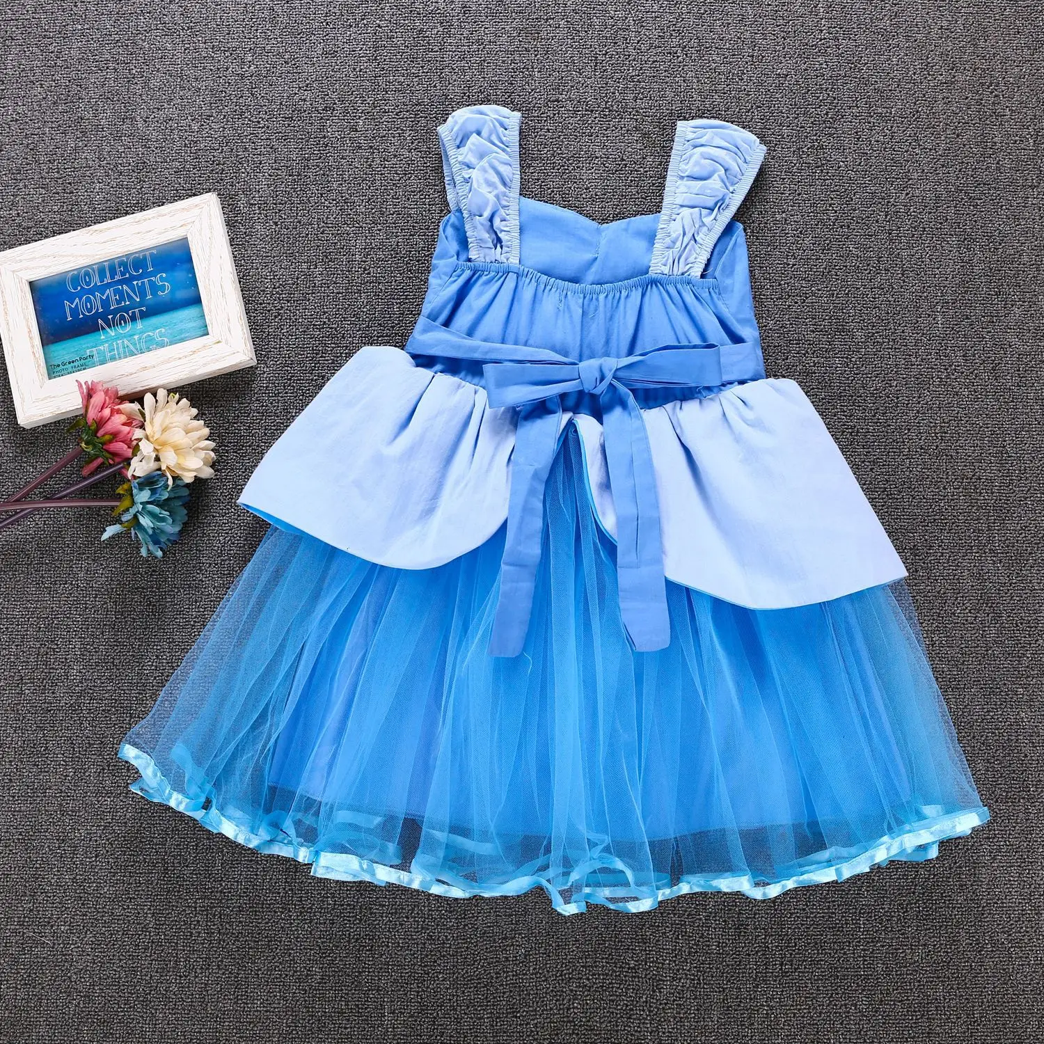 Cinderella Princess Blue Tulle Dress for Girls - Image 6