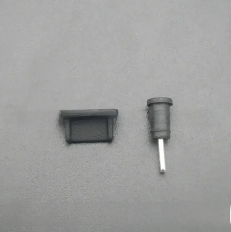 USB3.1 Type-C Data Charging Plug Silicone Dust Cover Black White Transparent - Image 6