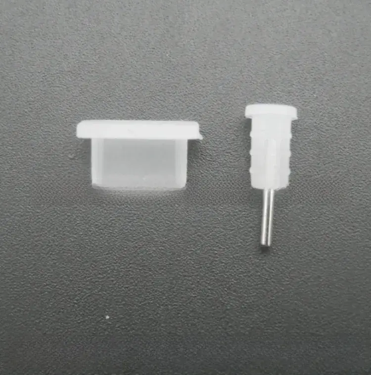 USB3.1 Type-C Data Charging Plug Silicone Dust Cover Black White Transparent - Image 7