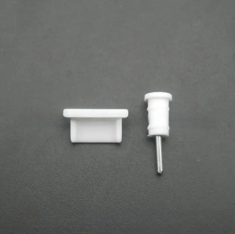 USB3.1 Type-C Data Charging Plug Silicone Dust Cover Black White Transparent - Image 8