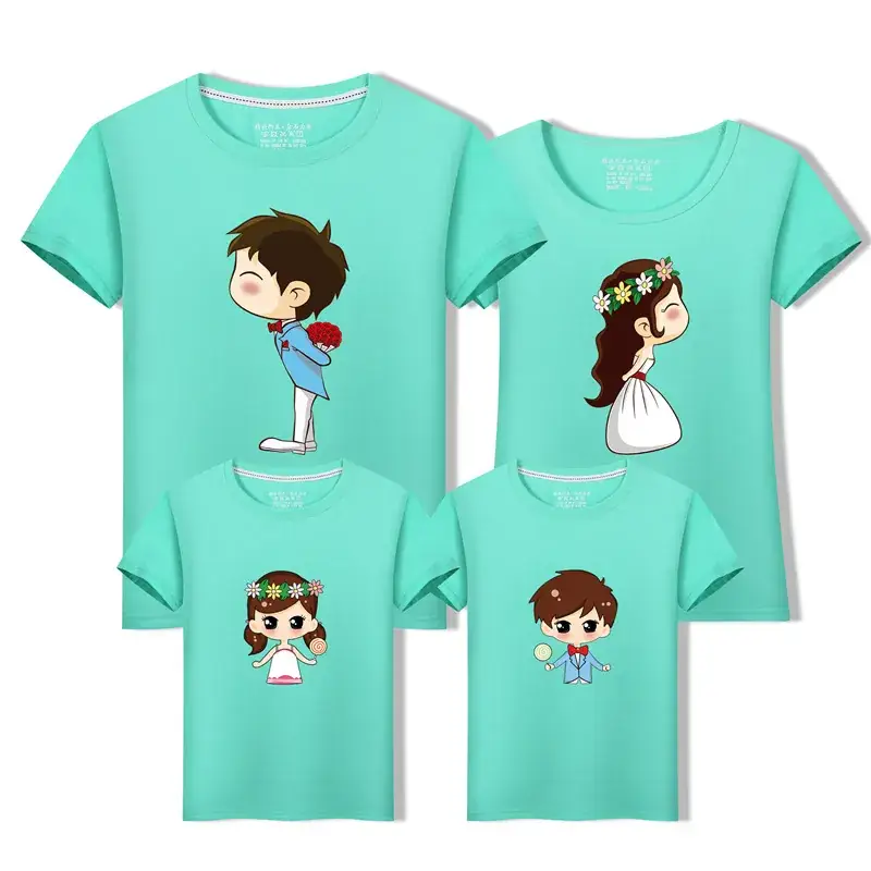 Family 3-Piece Blue T-Shirt Set for Kids Summer Casual Wear - Image 8