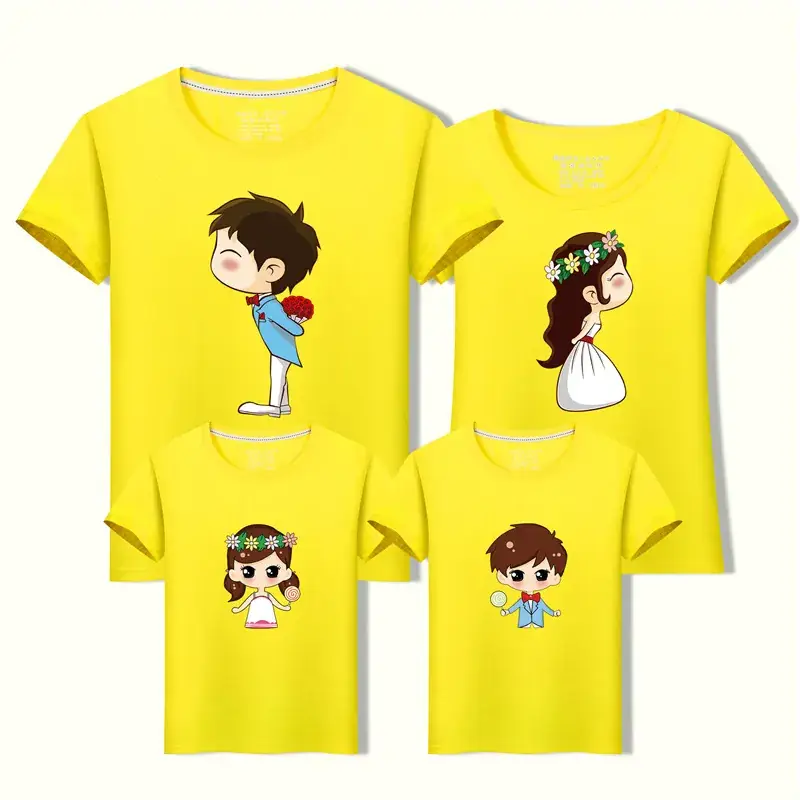Family 3-Piece Blue T-Shirt Set for Kids Summer Casual Wear - Image 2