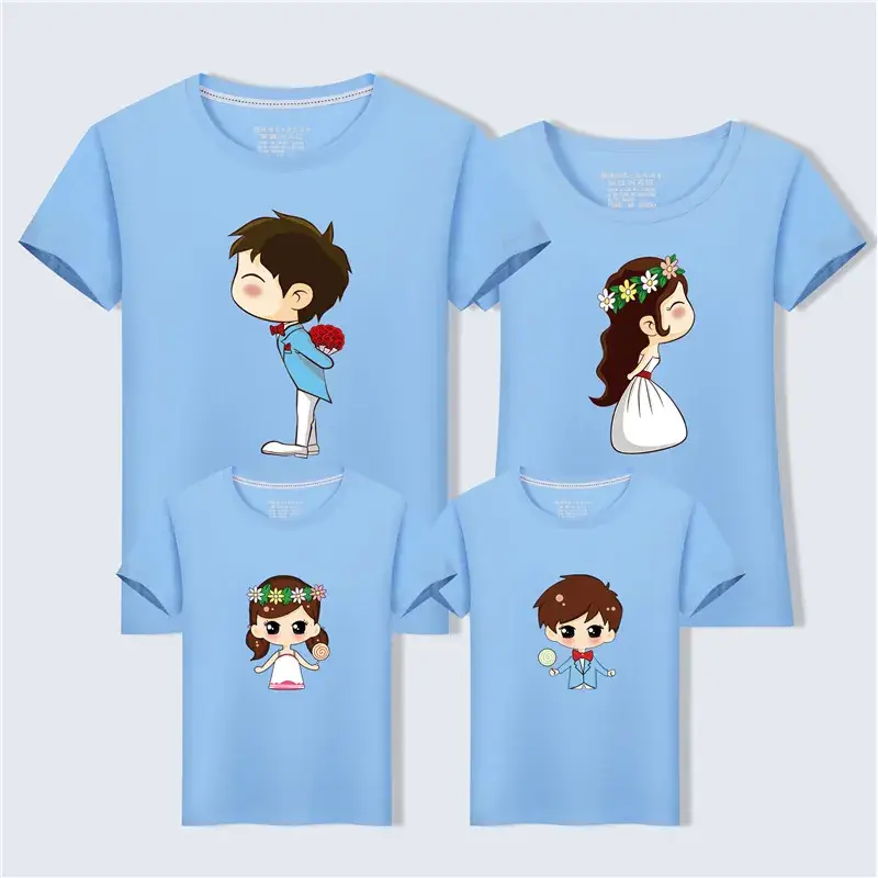 Family 3-Piece Blue T-Shirt Set for Kids Summer Casual Wear - Image 6