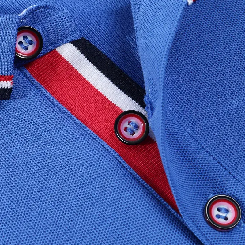 Men Women Copper Ammonia Polo Shirt with Double Beads - Image 14