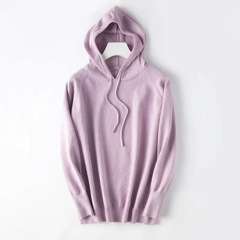 Women's Yellow Hooded Knitted Sweater Jacket