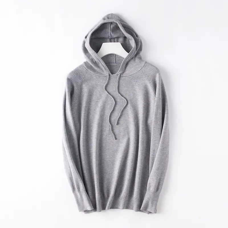 Women's Yellow Hooded Knitted Sweater Jacket