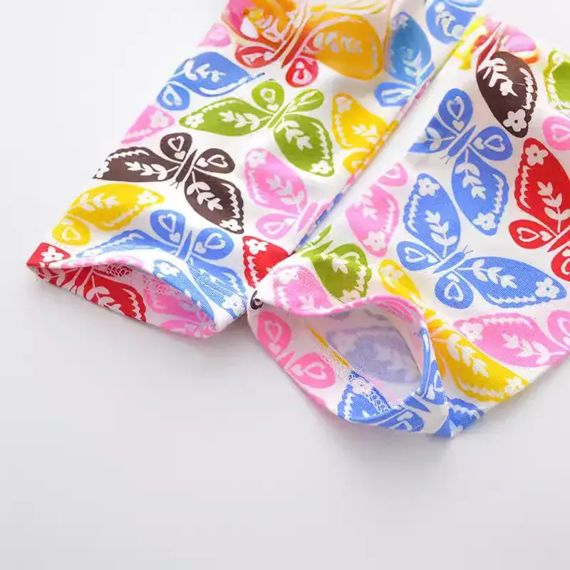 Girls Cartoon Printed Leggings Pink Blue Yellow