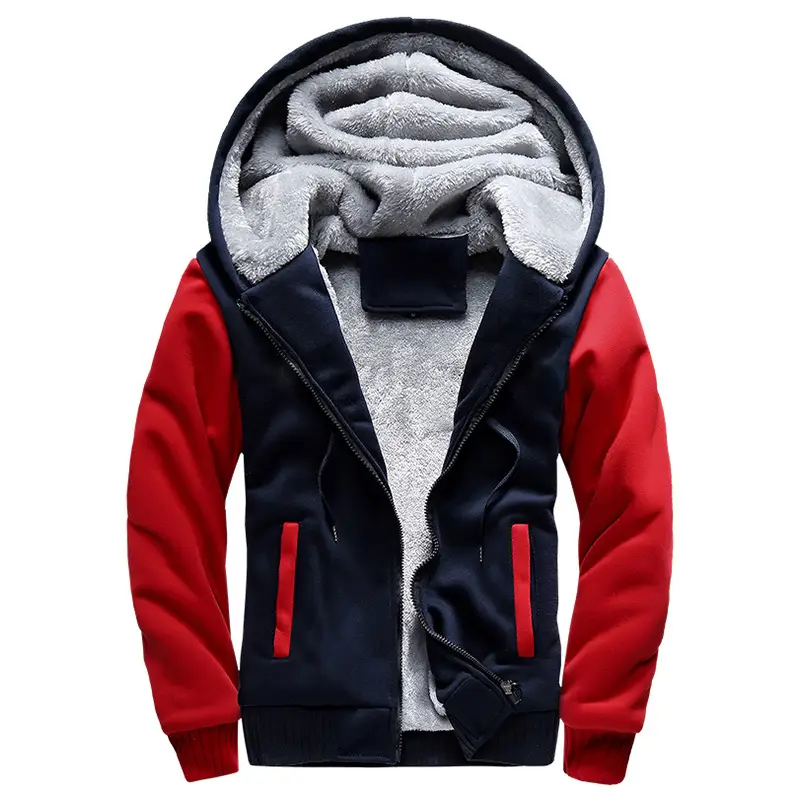 New Men's Black Hooded Sweatshirt Winter Jacket - Image 11