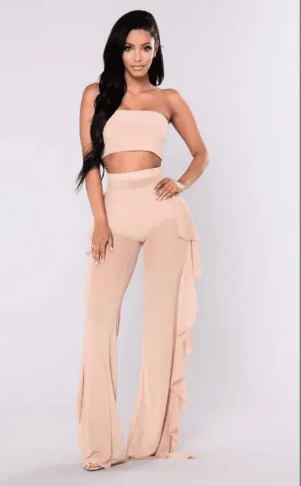 2018 Cross-Border Ruffled Mesh See-Through Pants 9 Colors - Image 9