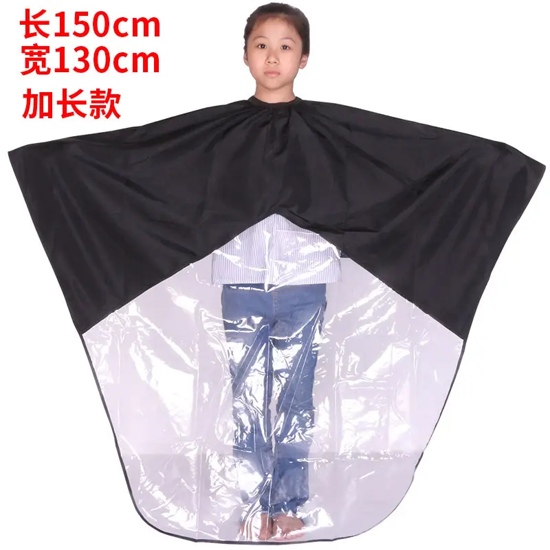 Transparent Hairdressing Wing Watch Mobile Phone Play Games Waterproof Fabric Children's Hairdressing and Haircutting Wing - Image 7
