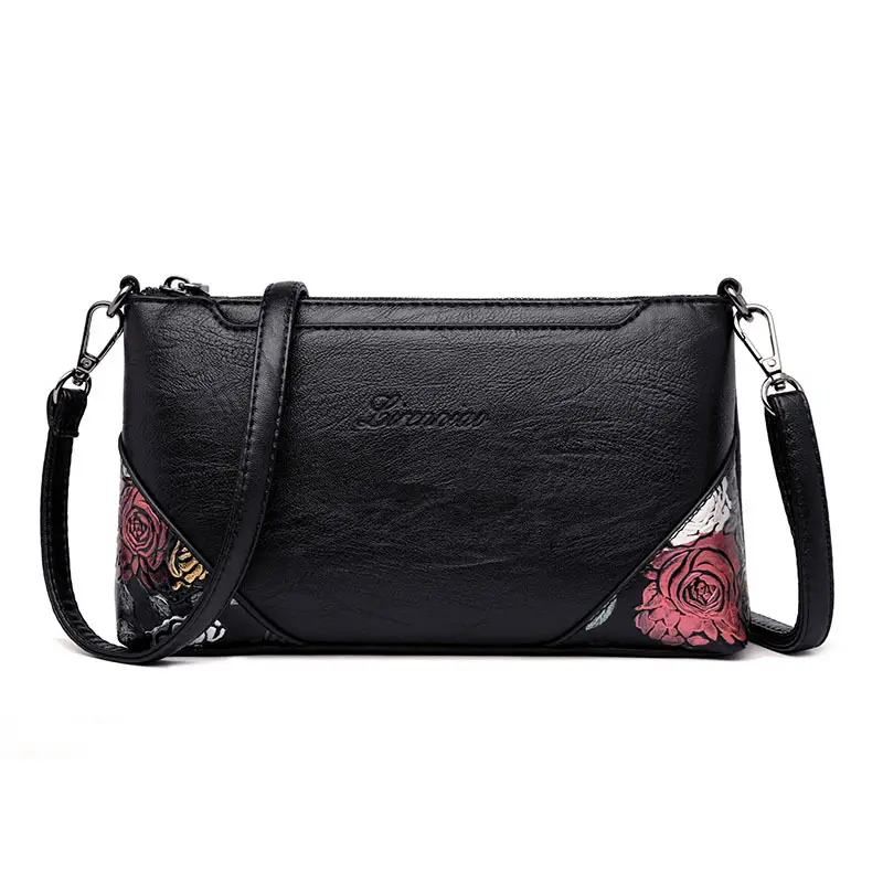 Black Embroidered Coin Clutch Bag for Women - Image 7