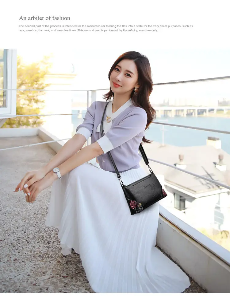 Black Embroidered Coin Clutch Bag for Women — feature 12