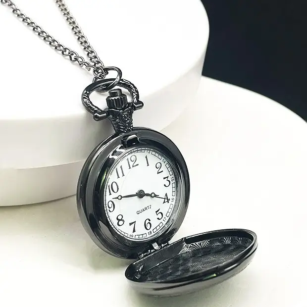 Ready Stock, Quick Delivery, Medium Size Map, Flip-Top Retro Pocket Watch, Kidsren's Watch, DIY Necklace Watch, Student Watch, Wholesale with Pictures