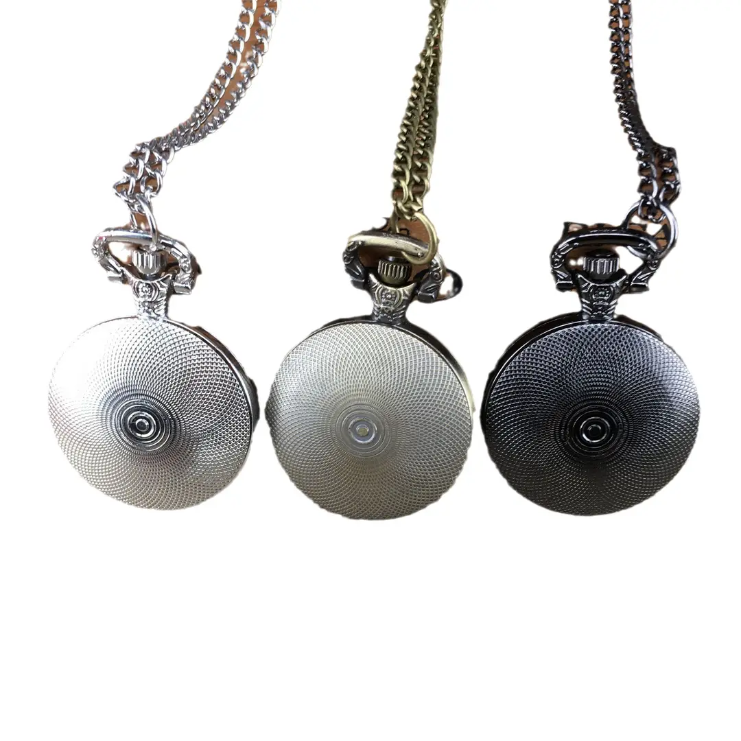 Ready Stock, Quick Delivery, Medium Size Map, Flip-Top Retro Pocket Watch, Kidsren's Watch, DIY Necklace Watch, Student Watch, Wholesale with Pictures