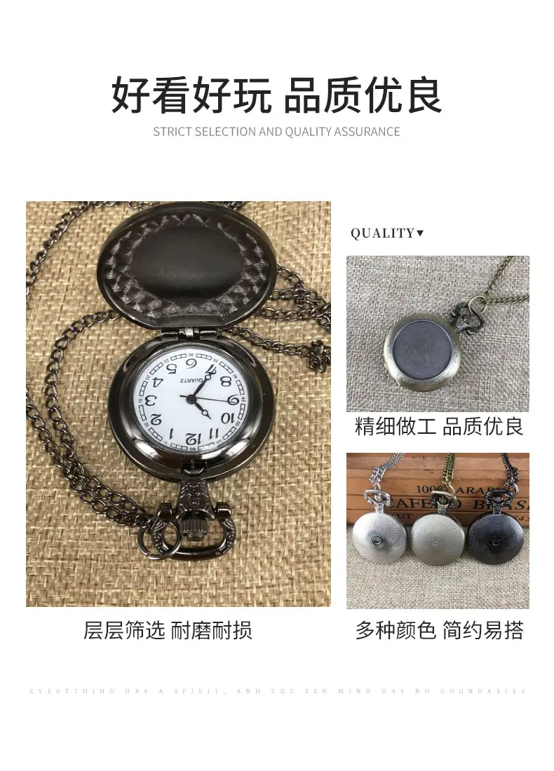 Ready Stock, Quick Delivery, Medium Size Map, Flip-Top Retro Pocket Watch, Kidsren's Watch, DIY Necklace Watch, Student Watch, Wholesale with Pictures — feature 4
