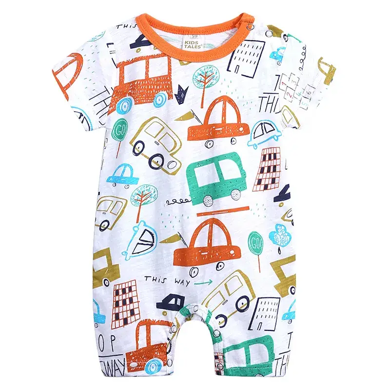 Baby Bear Print Shorts Suit for Newborns White Black Grey - Image 3