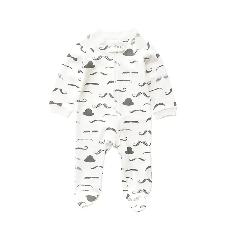 Baby Cotton Zippered Romper Set Blue Pink - Image 6