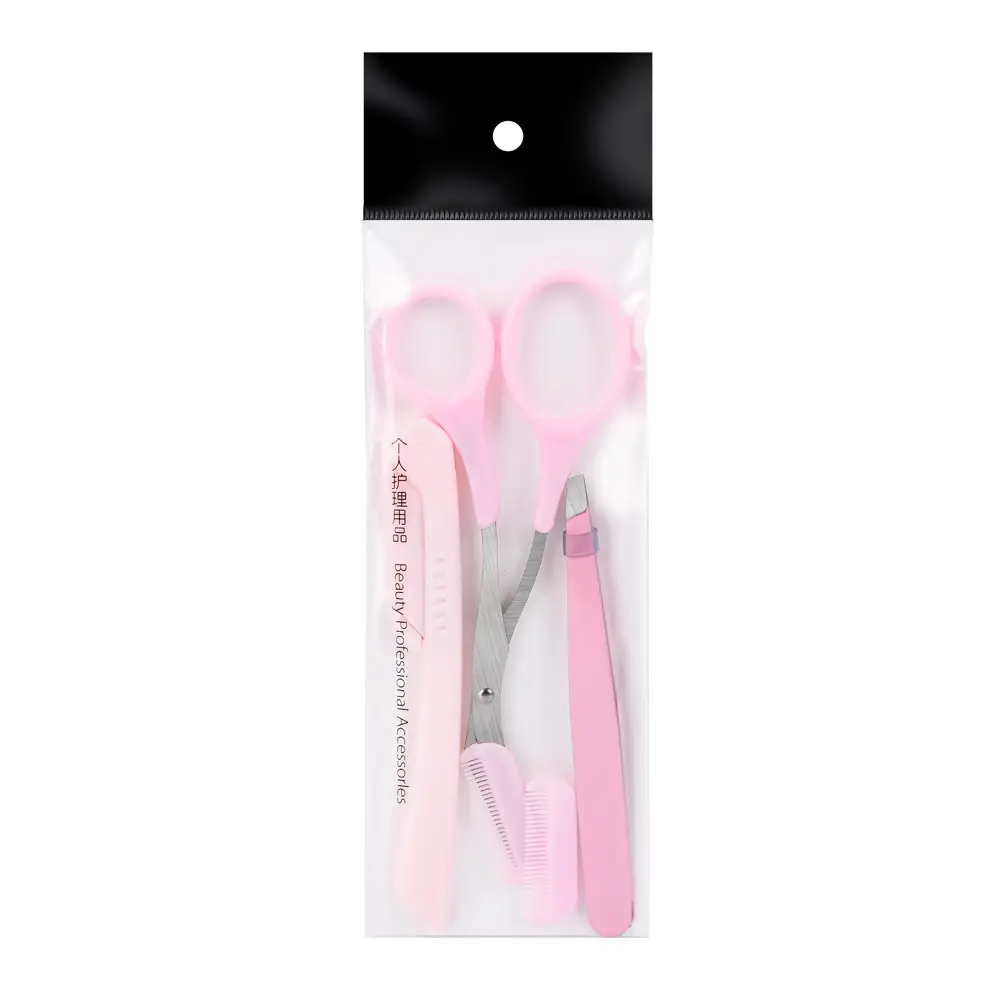 Folding Stainless Steel Eyebrow Trimming Kit 3-Piece White - Image 7