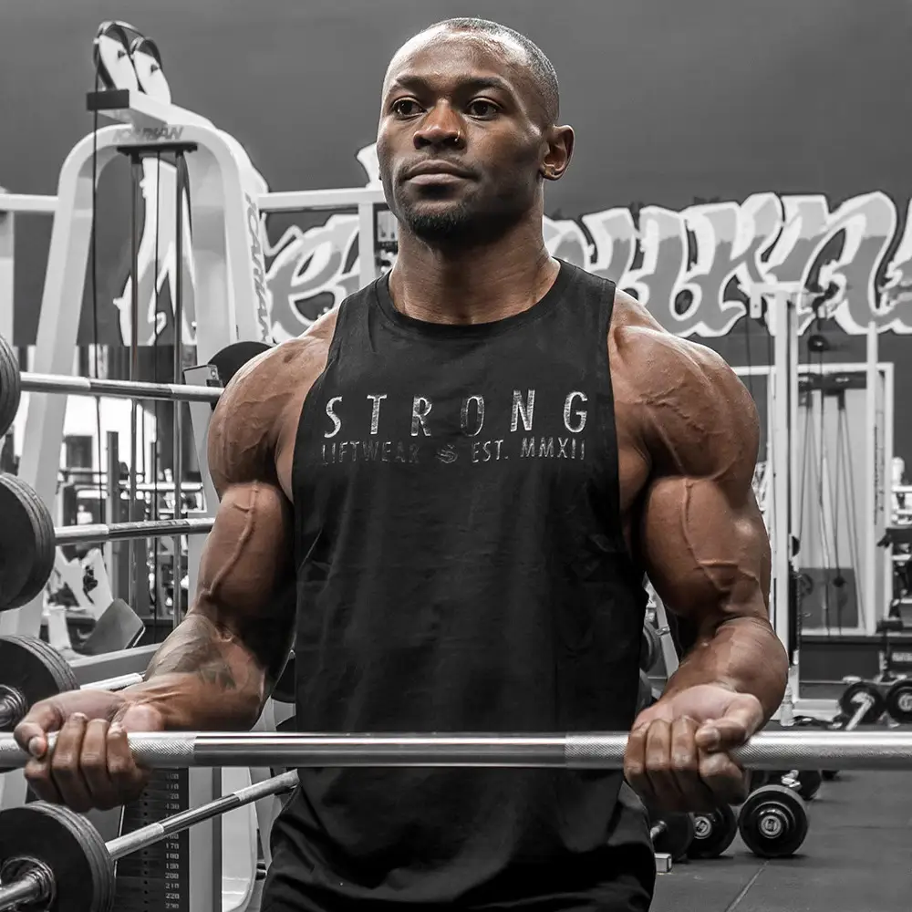 Men's Black Strong Vibha 2018 Vest Sweat - Image 9