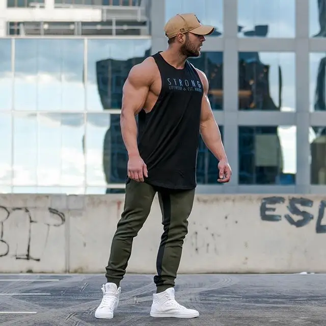 Men's Black Strong Vibha 2018 Vest Sweat - Image 4